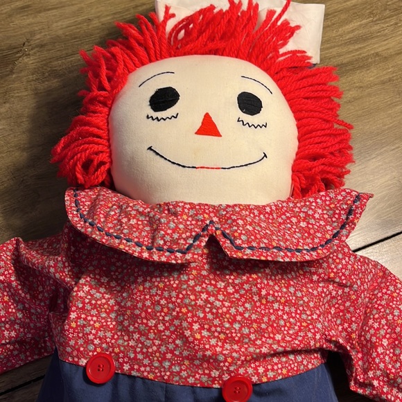 Vintage Raggedy Ann Andy Doll Large Approx. 3 Feet Tall Rare I Love You Heart - Picture 3 of 16